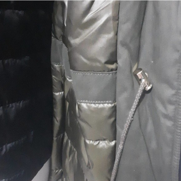 Guess Winter Ski Jacket Insert Quilted Puffer Hooded Trench Coat Small - Picture 11 of 14